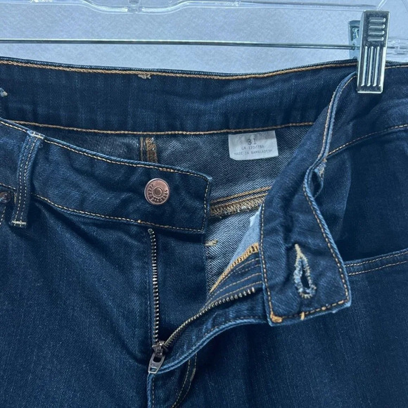 H&M Jeans Womens Sz 31 Low Rise Skinny Leg Stretch Dark Washed Denim Cotton Blue - Picture 5 of 10